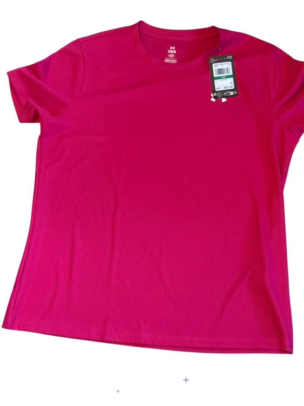 Under Armour Women’s Pink Athletic Tee & Running Shorts Set US Large - Picture 4 of 6